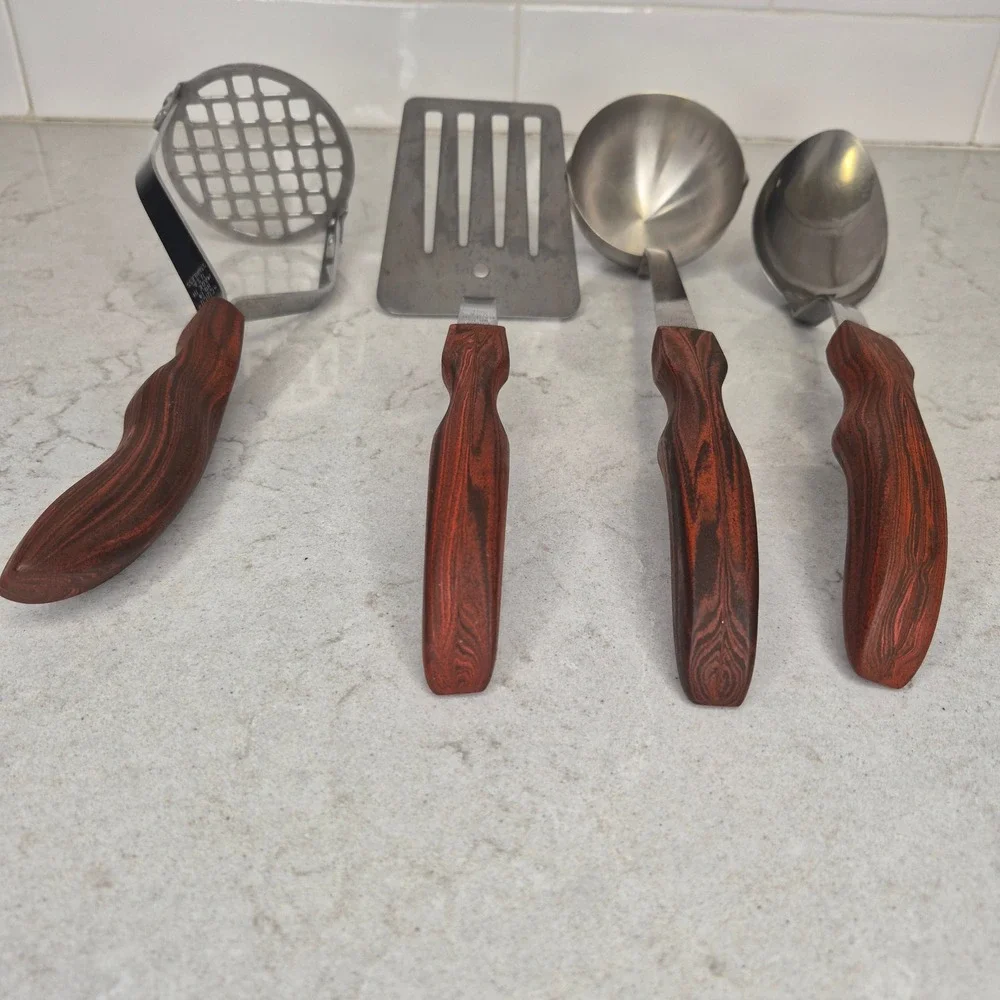 Cutco Vintage 4 Pc Kitchen Utensil Set 12 14 15 16 Masher Spatula Ladle USA
